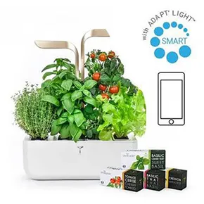 Chytrý kvetináč Potager Connect, biely, s náplňou 4ks, Moonlight Gold, Véritable